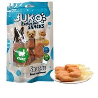 Urechi de Iepure cu Carne de Pui 70·250g JUKO – Rasfat Crocant si Sanatate Dentara · 