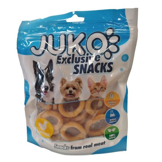 Inele cu Pui si Dovleac JUKO 250g – Digestie Usoara si Gust Natural
