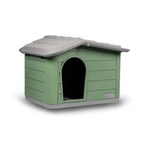 Casuta Plastic Mica Princess XS Salvia Gri 52x39x41 cm, Cusca Asamblare Cleme, Protectie UV, Cotet Ventilatie Optima