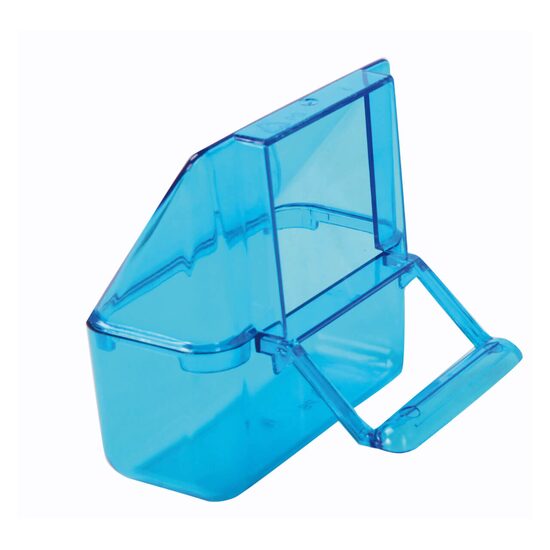 Hranitor Exterior Colivie Pasari cu Suport, Albastru Translucid 7.5x7.5x7.5h cm