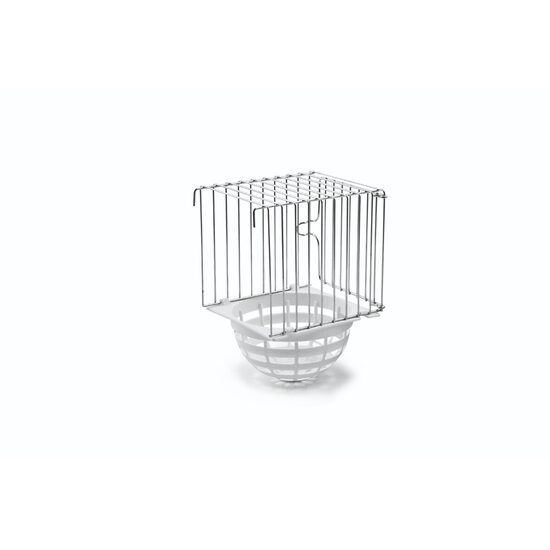 Cuib Metalic pentru Pasari cu Baza din Plastic si Cleme de Agatare, 11 x 10 x 16 cm (Ø 10 cm) - Imperechere, depunerea oualor si clocire