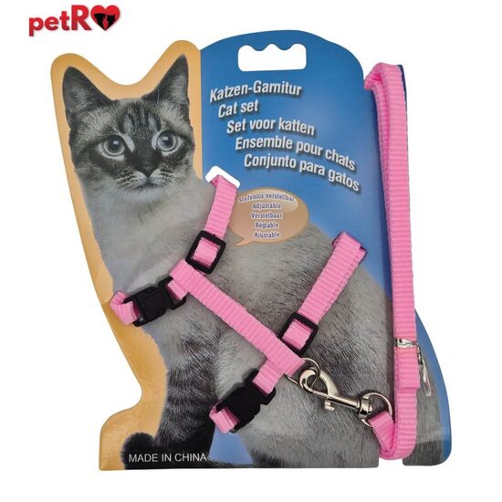 Set Ham si Lesa pentru Pisici din Nailon 1 cm petRO: Echipament Complet si Plimbari in Siguranta