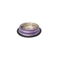 Castron Metalic Inox JUKO STRIP - Bol Antiderapant cu Model Dungi pentru Caini (0.25 – 2.5L) · 