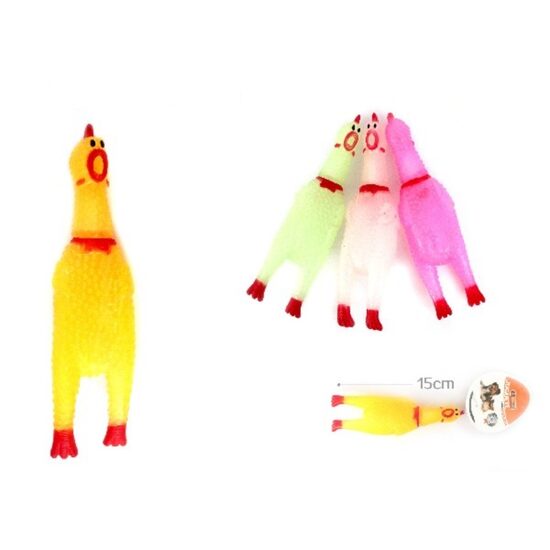 Jucarie Pui Mini din Vinil Yommy cu Sunet (15cm) - Interactiv pentru Pui de Caine si Talie Mica