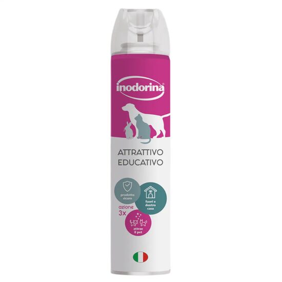 Spray Atractiv Educativ Inodorina (300ml) - Solutie Profesionala de Dresaj la Covoras sau Litiera pentru Caini si Pisici