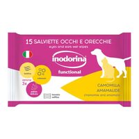 Servetele pentru Ochi si Urechi Inodorina Functional cu Musetel (15 buc) - Igiena Delicata si Calmanta pentru Caini si Pisici