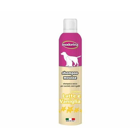 Sampon Uscat Spuma Inodorina cu Lapte si Vanilie (300ml) - Curatare Rapida si Parfumare Fara Clatire