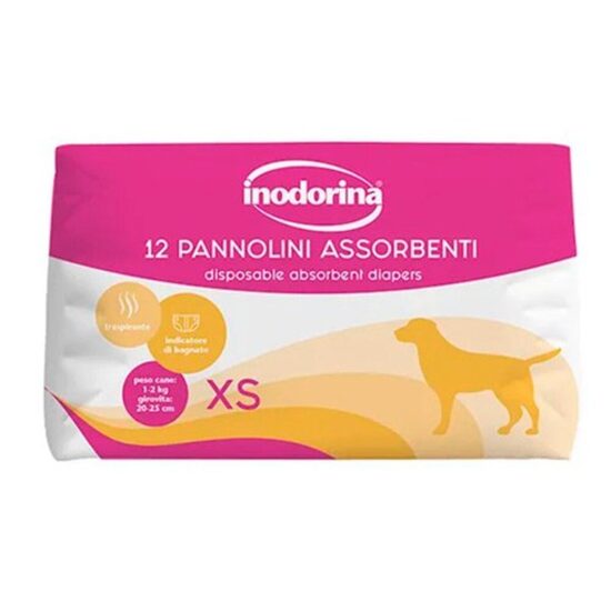 Scutece Absorbante de Unica Folosinta Inodorina (12 buc) - Protectie pentru Caini Mici, Medii, Mari si Foarte Mari