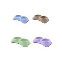 Castron Plastic Solid Dublu Antiderapant Nuvola II - Bol Integrat pentru Apa si Hrana · 
