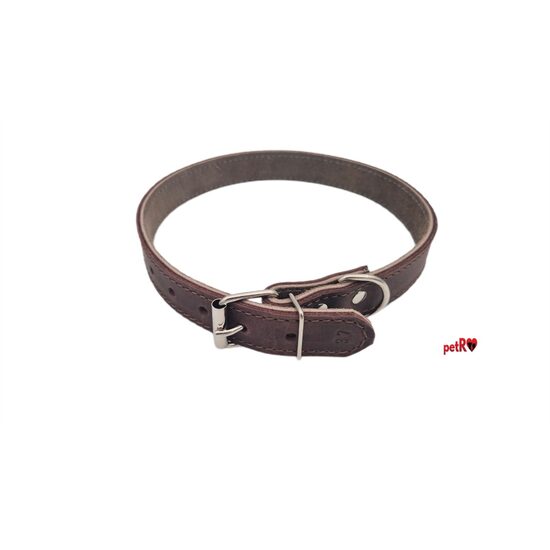 Zgarda Piele Dublata Maro petRO 3x70cm - Pentru Caini Mari si Masivi (Rottweiler)