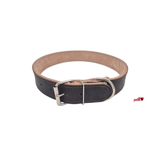 Zgarda Gigant Piele Dublata Maro petRO 4x80cm - Rase Masive (Caucazian, Mastiff)