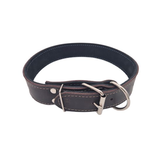 Zgarda caini petRO 4x70cm Piele Maro Dublata cu Inel Frontal, Control Rapid  