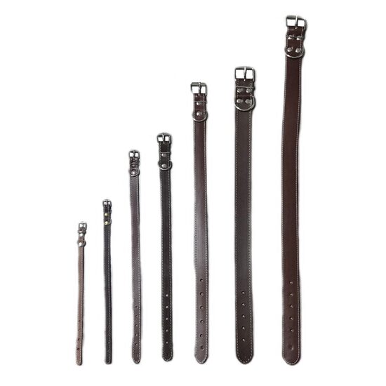 Zgarda caini Piele Naturala Maro Rustic petRO, Ajustabila(20-70cm) · Produsa in Romania · 