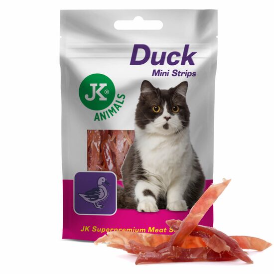Recompensa SuperPremium pentru Pisici, Fasii Moi din Carne de Rata, JK, 50 gr