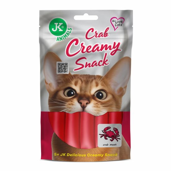 Recompense Pisici Crema cu Vitamine si Taurina JK 5×15gr: Hidratare Gustoasa, Apetit Crescut, Mascarea Medicamente · 