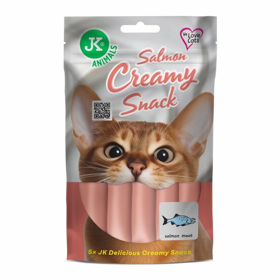 Recompensa Crema de Somon cu Vitamine si Taurina pentru Pisici, JK, 5×15 gr