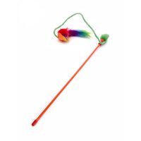 Undita Interactiva pentru Pisici din TPR si Plus: Tija Flexibila de 40 cm si Texturi Atractive la Vanatoare