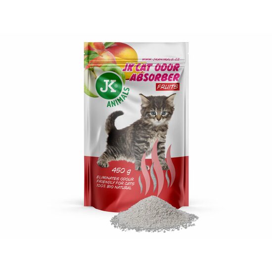 Odorizant si Absorbant BIO Miros Placut Litiera Pisici JK Fructe Exotice (450gr) Bentonita Naturala Premium
