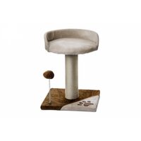 Stalp de Zgariat si Ansamblu de Joaca pentru Pisici JK CATY Plus 32×32×40 cm: Confort Compact, Sisal Natural · 