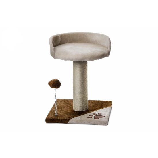 Stalp de Zgariat si Ansamblu de Joaca pentru Pisici JK CATY Plus 32×32×40 cm: Confort Compact, Sisal Natural · 