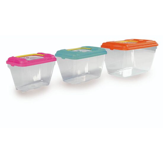 Cutie de Transport Multifunctionala PONZA Mica XS (Nr.1: 18x11.5x13 cm) - Faunariu si Terariu Plastic pentru Pesti, Reptile si Animale Mici 