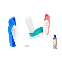 Sticla de Apa si Adapatoare de Voiaj pentru Caini, Flacon Portabil 500ml