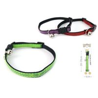Zgarda pentru pisici reflectorizanta cu eliberare rapida si clopotel 1x20x31 cm