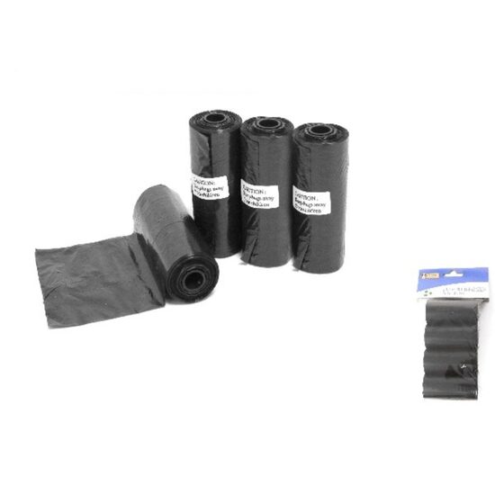 Saci igienici caini biodegradabili parfumati negri 4x15 buc