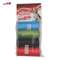 Saci Igienici pentru Caini petRO – Pachet 4 Role x 15buc (60 Bucati) - Rezistenti Anti-Scurgere · 