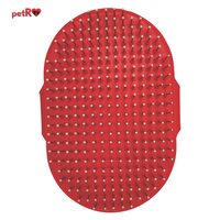 Perie de Palma Ovala din Cauciuc petRO cu Tipsuri de Protectie – Ajustabila cu Pini Metalici Flexibili pentru Par Mort si Masaj, 13 x 8.5 x 1.7 cm