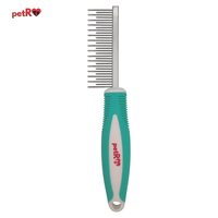 Pieptene Metalic Profesional petRO cu Dinti Alternativi Lungi si Scurti – Instrument Hibrid pentru Descurcare si Netezire Substrat