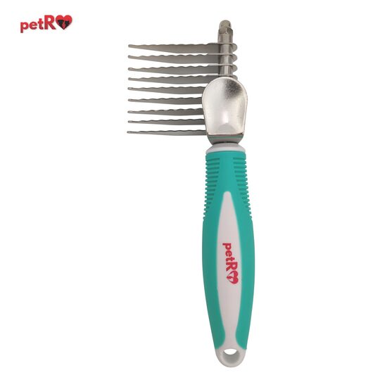Descalcitor Profesional pentru Blana Caini PETRO cu 9 Lamele, 17x6cm – Eliminarea Eficienta a Nodurilor