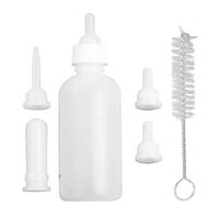Set kit biberon gradat (60 ml / 150 ml) - petRO pentru alaptarea puilor de caine si pisica, Tetine din silicon, perie de curatare si ac inclus · 