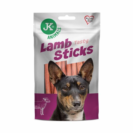 Betisoare din carne de miel JK – Recompense super premium hipoalergenice pentru caini, 80g si 500g · 