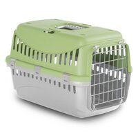 Cusca Pisici Mari si Caini Medi GIPSY Transportor Color Verde L 58x38x38cm - Usa Metalica, Calatorii Auto