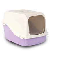 Litiera Acoperita Pisici ARIEL Standard Mov 57cm — Toaleta Inchisa cu Filtru Carbon Anti-Miros