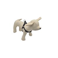 Set Plimbare Caini Talie Mica / Pui petRO Negru — Ham Reglabil 1cm x 20-30cm si Lesa Cordelina 0.6cm x 120cm