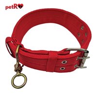 Set Plimbare si Dresaj Caini Talie Mare petRO - Zgarda Textila Dublata cu Inel Rotativ 4x65cm (Gat 40-51cm), Lesa Cordelina Ranforsata 1.5x120cm si Saci Igienici