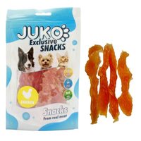 Recompense Naturale Caini JUKO Fasii Moi din Carne de Pui – Snack Fara Gluten pentru Dresaj si Recompensare(70-500gr)